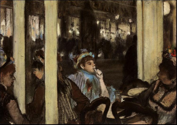 Edgar Degas Women in Front of a Cafe, Evening France oil painting art